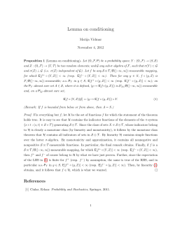 Lemma on conditioning