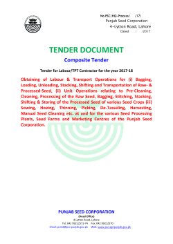 tender document - ppra services portal