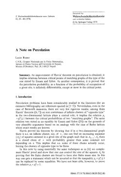 A note on percolation