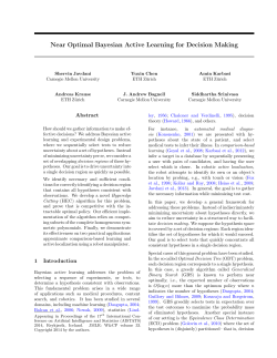 Near Optimal Bayesian Active Learning for Decision Making