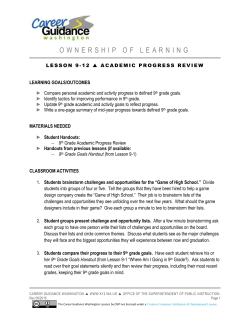 Academic Progress Review - Office of Superintendent of Public