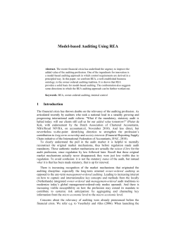 Model-based Auditing Using REA
