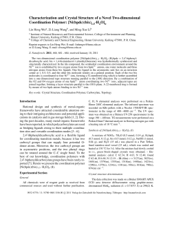 Ni(bpdc)(bix) &middot;HO - Verlag der Zeitschrift f&uuml;r Naturforschung