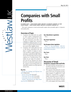 Companies with Small Profits