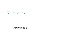 Kinematics Introduction