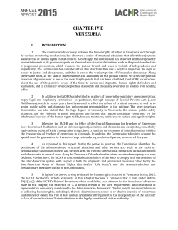 2015 Annual Report - Chapter IV.B Venezuela