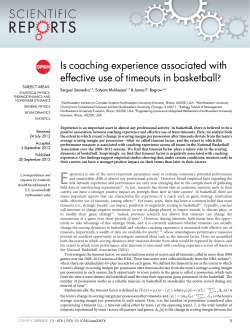 Is coaching experience associated with effective use of timeouts in