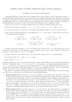 Stateful values as finitely supported paths