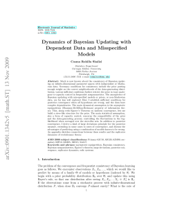 Dynamics of Bayesian Updating with Dependent Data and