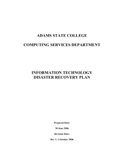 adams state college computing services department information