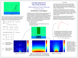 THE MATHEMATICS OF FIELD GOAL KICKING James Keating and