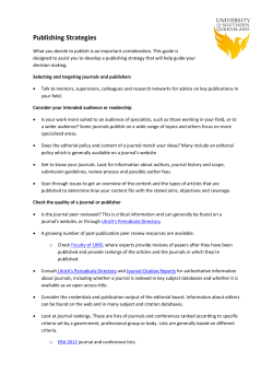 Publishing Strategies