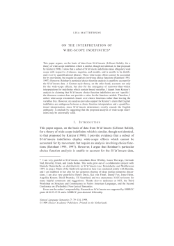 On The Interpretation of Wide-scope Indefinites
