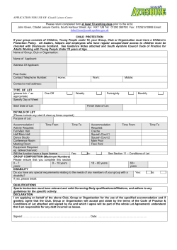 FOR ADMIN USE ONLY Let Reference Number