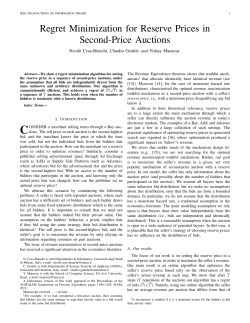 Regret Minimization for Reserve Prices in Second