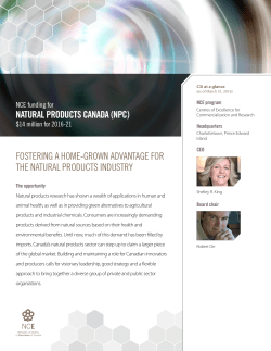 fostering a home-grown advantage for the natural products industry