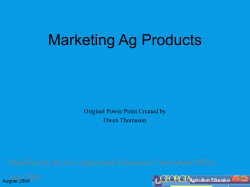 Marketing Ag Products 101