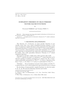 SCHWARTZ`S THEOREM ON MEAN PERIODIC VECTOR