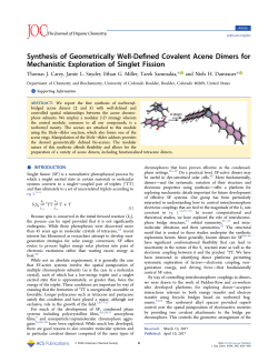 Synthesis of Geometrically Well-Defined Covalent Acene Dimers for