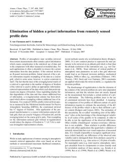 Elimination of hidden a priori information from remotely sensed