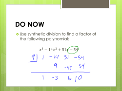 5.5: Theorems about Roots 5.5 Theorems about Roots NEW