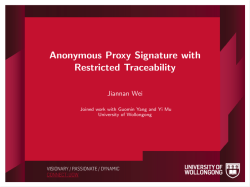 Anonymous Proxy Signature with Restricted Traceability