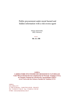 Public procurement under moral hazard and hidden information with