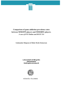 Comparison of game addiction prevalence rates between MMOFPS