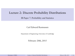 IB Paper 7: Probability and Statistics