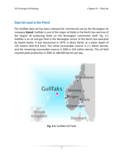Data Set used in the Petrel