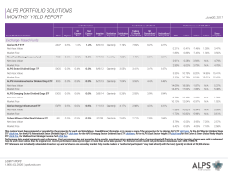 ALPS PORTFOLIO SOLUTIONS MONTHLY YIELD REPORT