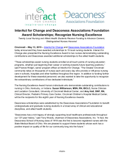 Nursing Scholarship Announcement 2015