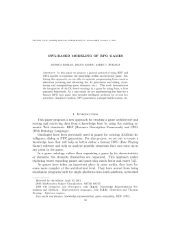 OWL-based Modeling of RPG Games