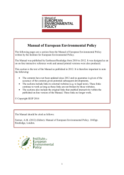 1.7 The SDS Lisbon Strategy and the Europe 2020 Strategy