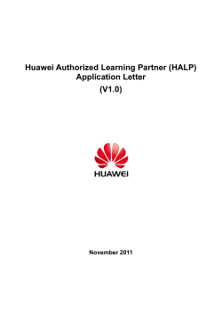 Huawei Authorized Learning Partner (HALP)