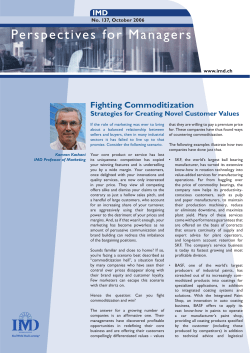 Fighting Commoditization