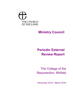 College of the Resurrection, Mirfield: Nov 2015