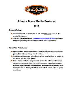 Atlanta Blaze Media Protocol