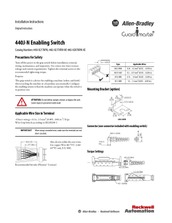 440J-N Enabling Switch - Literature Library