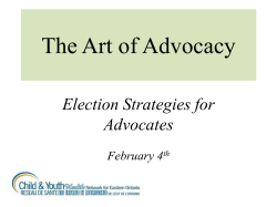 The Art of Advocacy