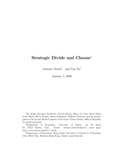 Strategic Divide and Choose - Personal Homepage