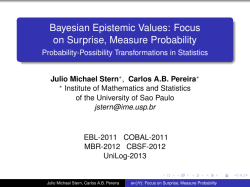 Bayesian Epistemic Values: Focus on Surprise, Measure Probability