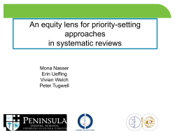An equity lens for research priority setting