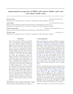 Approximation properties of DBNs with binary hidden units and real