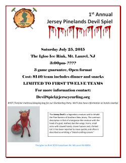 Saturday July 25, 2015 The Igloo Ice Rink, Mt. Laurel, NJ 3:00pm