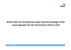 Action Plan for the National Cyber Security Strategy of the Czech