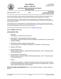 Approved Any Given Child Community Arts Team