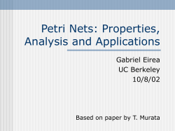 Petri Nets: Properties, Analysis and Applications