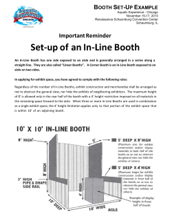 S Set-u up o of an n In-L Line Boo oth