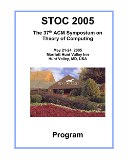 Saturday, May 21, 2005 - JHU Computer Science